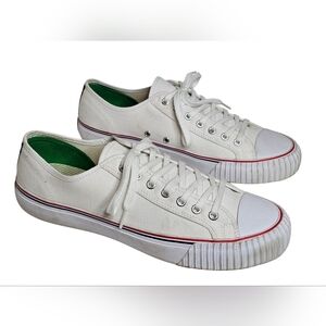 PF Flyers Center Lo by New Balance White Canvas Sneaker Shoe Men's 12 Vulcanized